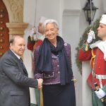 Le président Bouteflika avec Christine Lagarde, directrice générale du FMI. New Press